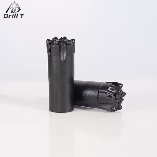 Punta a bottone filettata per perforatrice da roccia per perforazione a percussione R32 da 45 mm